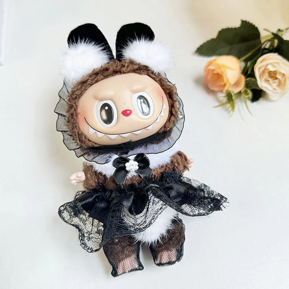 Doll Clothes Cute Mini for Labubu 17cm Dolls Accessories Dress Up Gift
