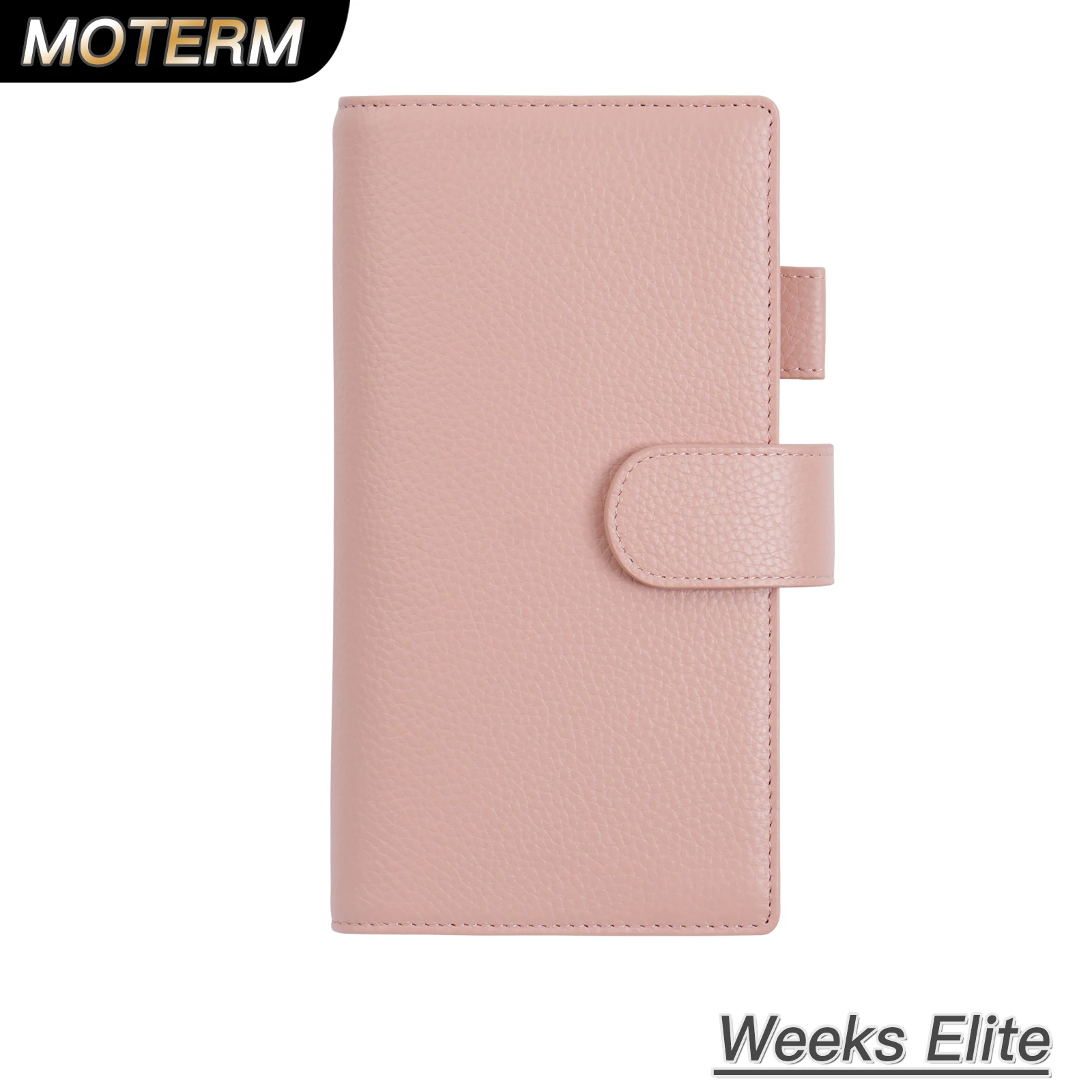 Moterm Weeks Elite Planner Cover for Hobonichi Weeks/ Mega Pebbled Leather Notebook without Large Pocket Organizer Diary