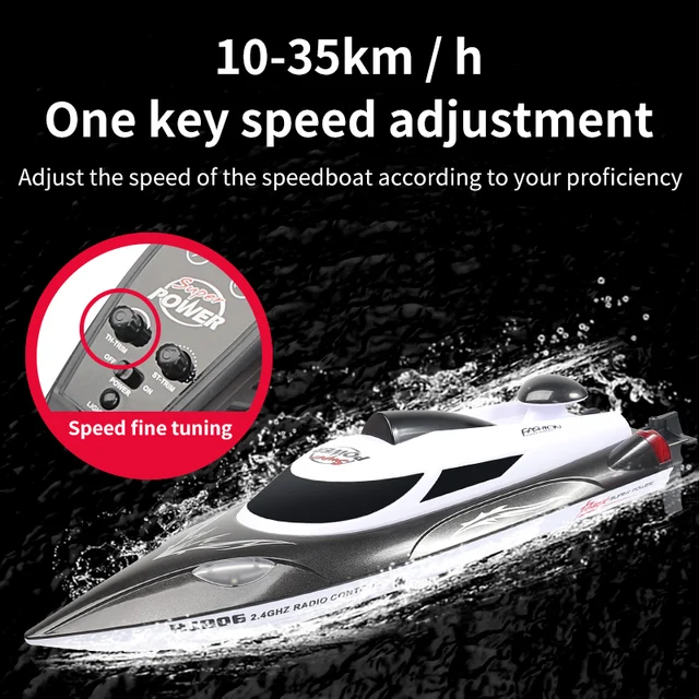 35km/H HJ806 2.4G High-Speed Remote Control Racing Boat With Water Cooling System /High Speed R/C boat Children Model Toys 6