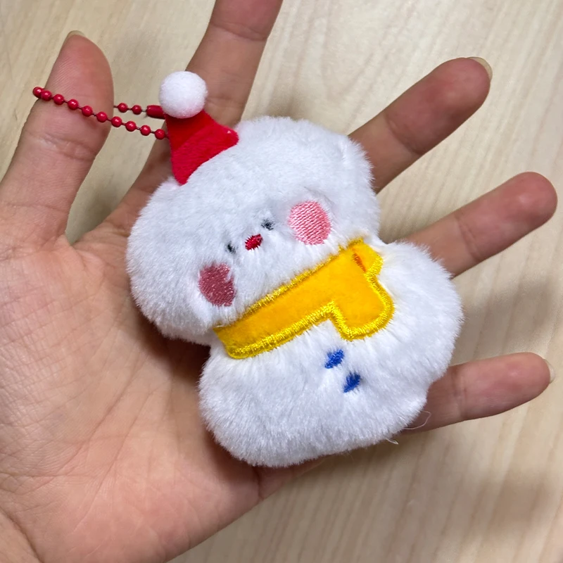 1pc Christmas Plush Santa Claus Wreaths Snowman Stockings Reindeer Decorations Christmas Tree Ornaments, Small Dolls