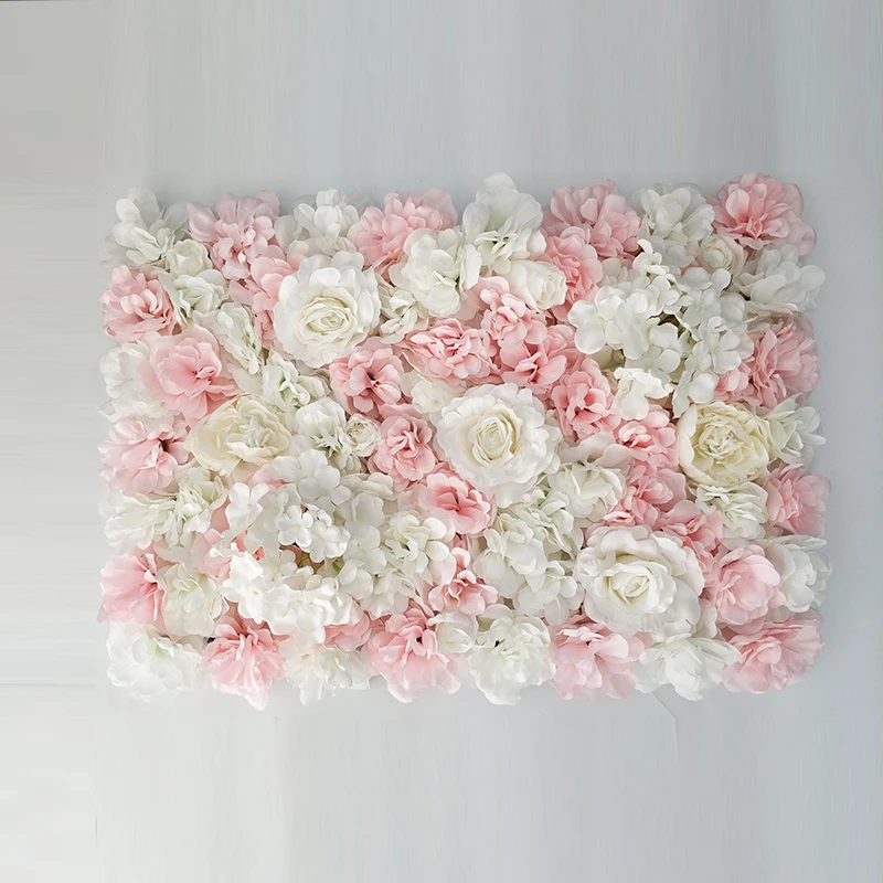 Panneaux Décoratifs Roses Artificielles - Lot De 12 - 60x40 Cm - Violet, Rose, Blanc - Pour Mariage, Fête