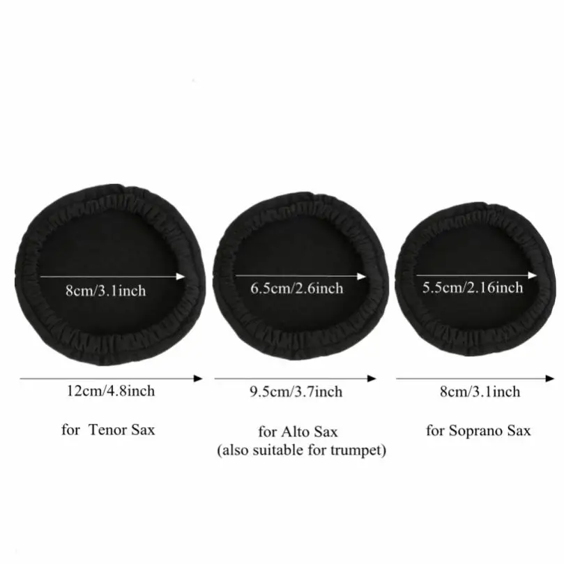 Reusable Polyester Cotton Sax Trumpet Horn Mute Hat Cover for Alto / Tenor / Soprano Saxophone Dustproof and Silence saxophone mute cover