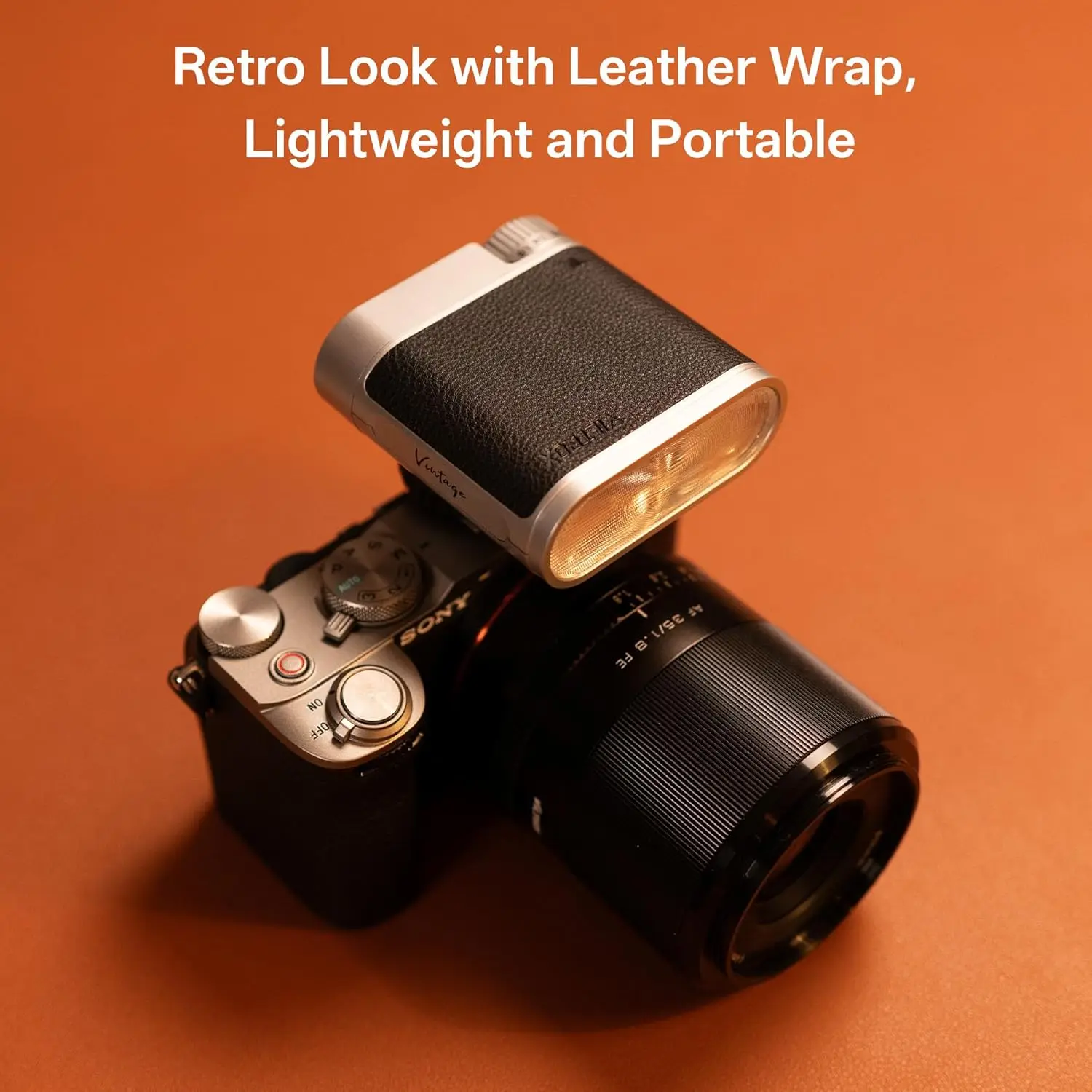 Viltrox Vintage Z1+ Retro On-Camera Flash GN12 with 7 Levels, S1/S2 Optical Cont