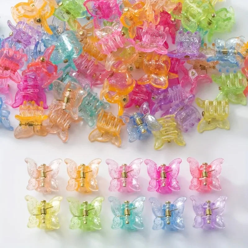 50/100 piezas de mini horquillas coloridas en forma de lazo | Un juego de horquillas para el cabello ideales para el regreso a clases y el Día de San Valentín.