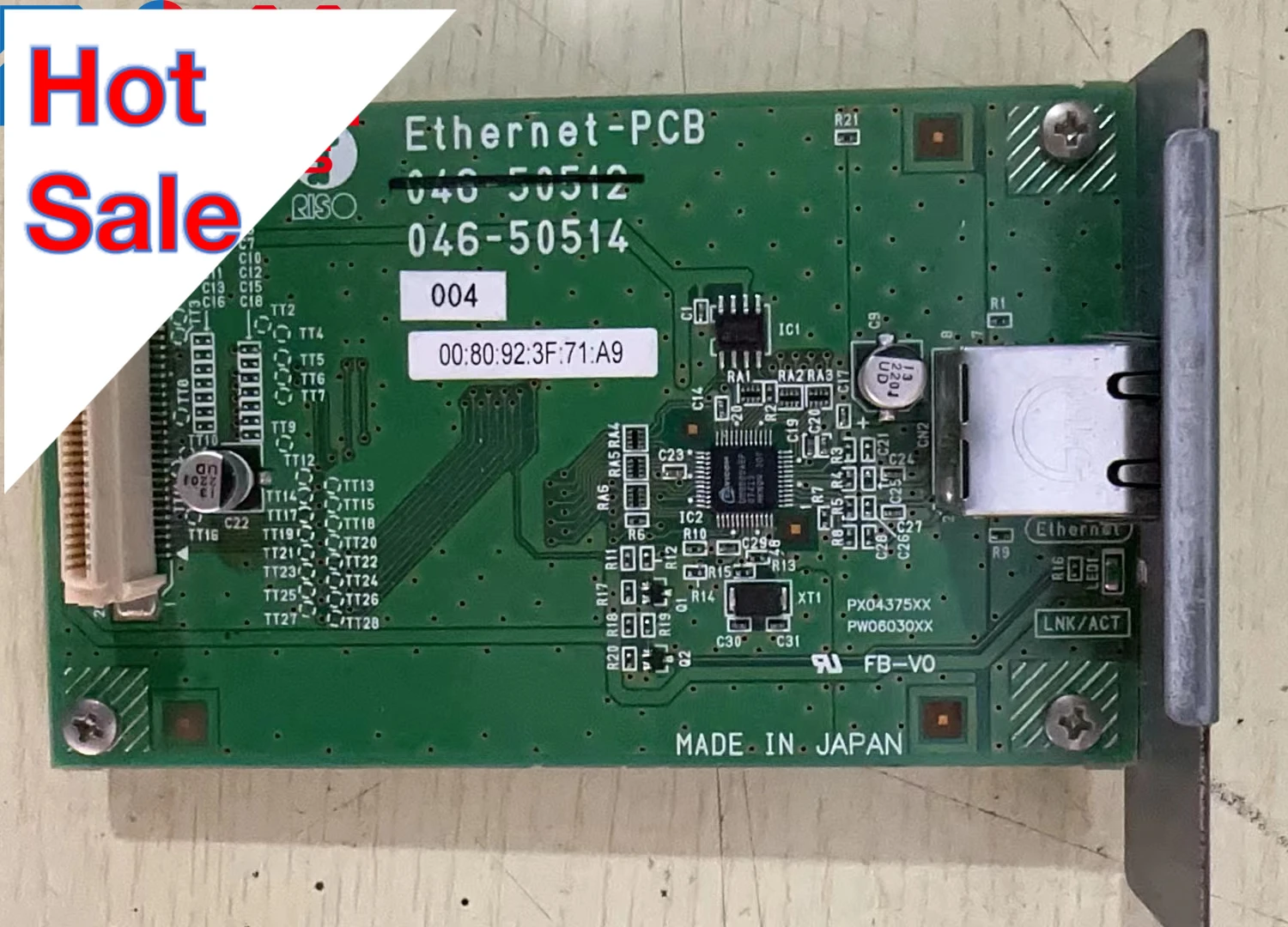 

1Pcs Original Network Card 046-50514 For RISO EZ S-9122 Ethernet-PCB Net Board