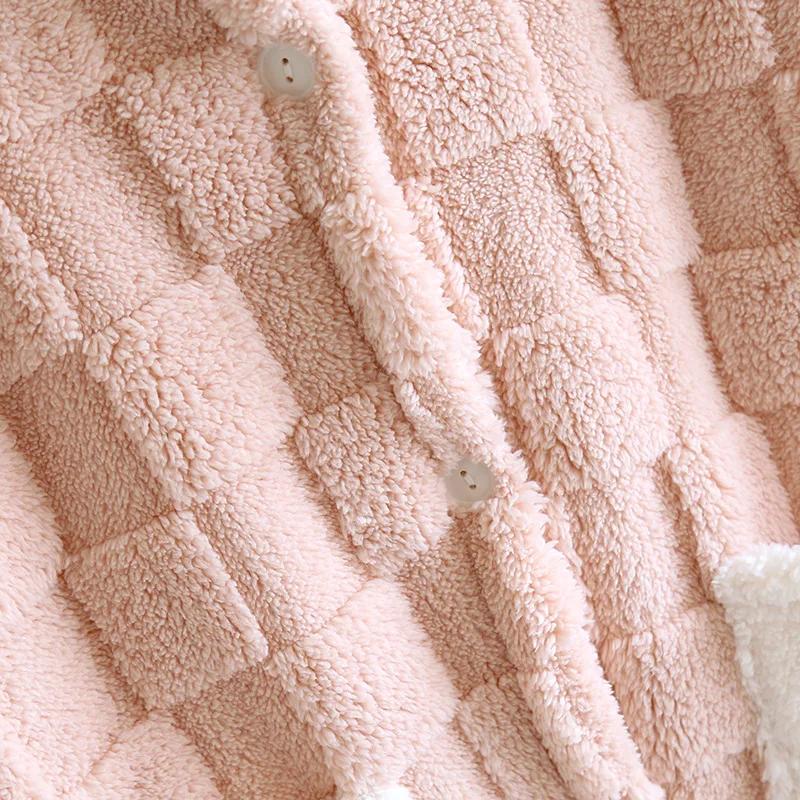 2026 New Autumn/Winter Couple Sleeping Robe, Fleece and Thickened Home Bathrobe, Men's and Women's Home Clothing Robe Bath Robe Se098c4c323754e13a0d72556d00eb242N