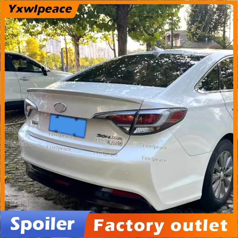 

For Hyundai Sonata 2015 2016 High Quality ABS Plastic Unpainted Color Rear Trunk Cover Spoiler Car Accessories