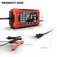Car Battery Charger 12V 8A 10A Touch Screen Pulse Repair Digital LCD Display Smart Fast Charger for Car Motorcycle - Image 6