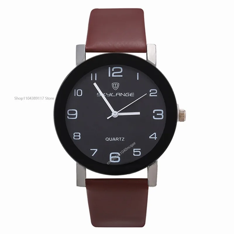 Women Black Watch Hot Sale Leather Band Stainless Steel Analog Quartz Wristwatch Lady Female Casual Watches Womens Watch