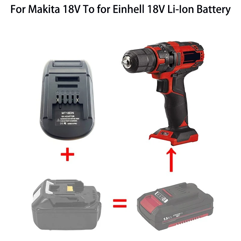 Convertitore Adattatore Mt18Ein Per Makita 18V A Per Batteria Agli Ioni Di Litio Einhell 18V Per Trapano Elettrico Cordless Einhell/Strumenti Driver