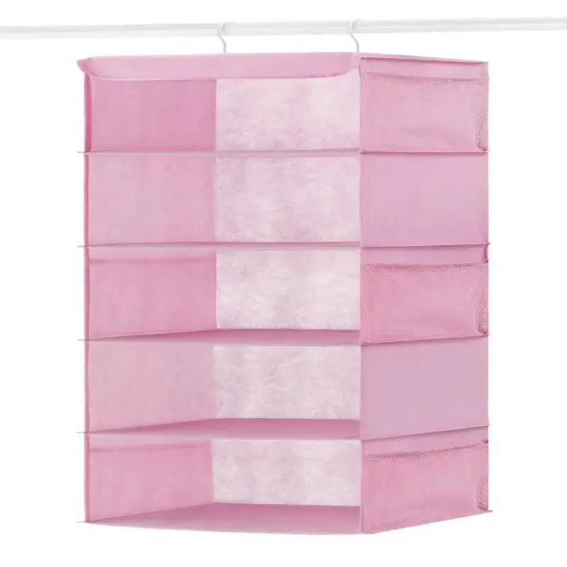 

Shelf Hanging Sweater Shelves - Closet Organizer - Pink Bathroom shelves Shelf Bathroom shelves Shelves Bathroom organizer Stora