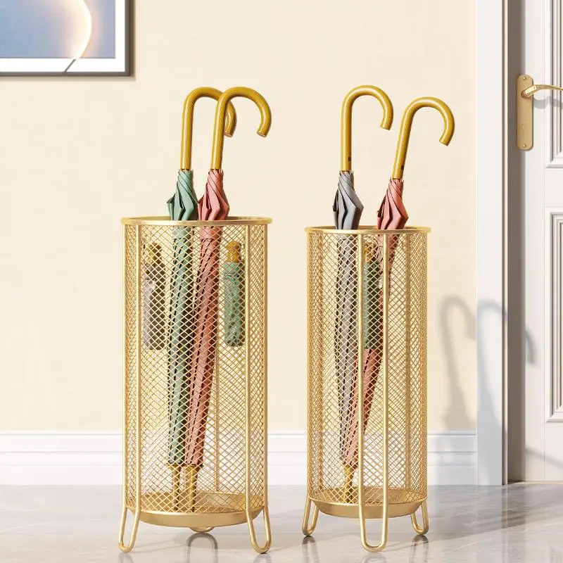 Luxury Living Room Umbrella Stand Metal Nordic Basket Support Umbrella