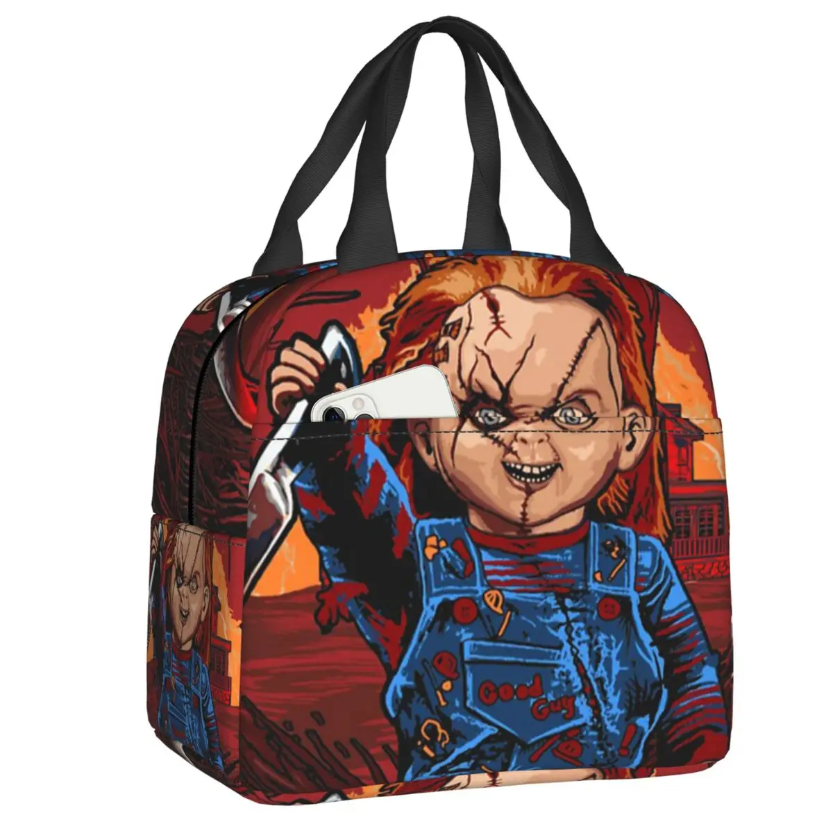 

Child's Play Fan Art Thermal Insulated Lunch Bag Women Portable Lunch Container for School Storage Food Box