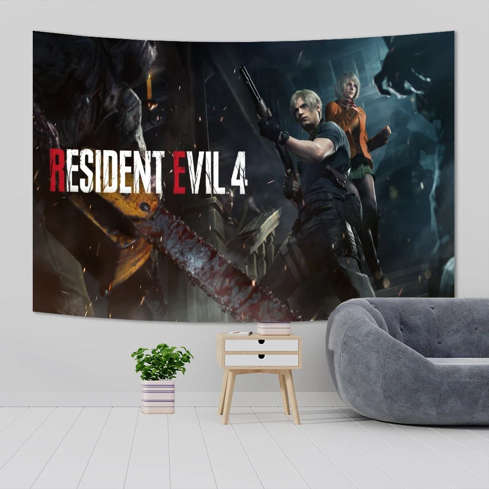 Game R-Resident Leon kennedy Evil Printed Large Wall Tapestry Indian Buddha Wall Decoration Witchcraft Bohemian Hippie Wall yoga