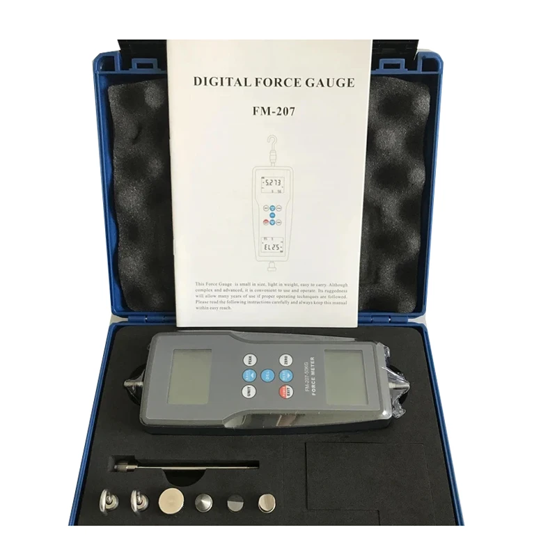 Landtek FM-207 푸시 풀 포스 게이지 테스터 미터 4 측정 장치(동력계 포함) 디지털 힘 측정 장비