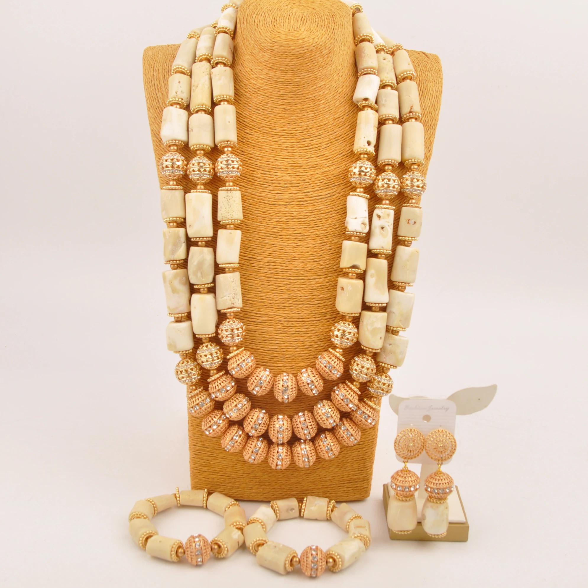 nigerian-bride-wedding-jewelry-natural-white-coral-bead-bridal-jewelry-sets