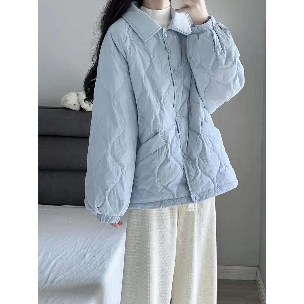 

Autumn and Winter New Women's Down Cotton Coat Loose Commuter Leisure Oversize Cotton Coat