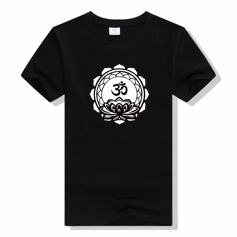 

Lotus Buddhist Meditation Relaxation Print Women Tshirt Cotton Casual t Shirt fashion Short sleeved tops t shirt