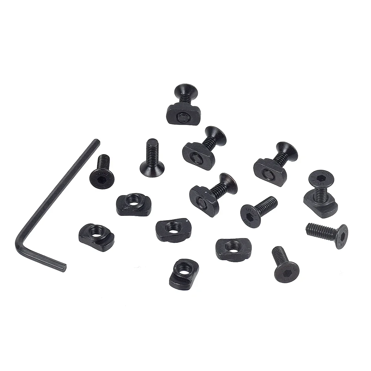 10pcs M4 M-Lok M Lok Screws and Nuts M4x12 Thread 10mm 12mm Mount Handguard Adapter Low Profile Rifle Hunting Accessory m lok screw replacement set