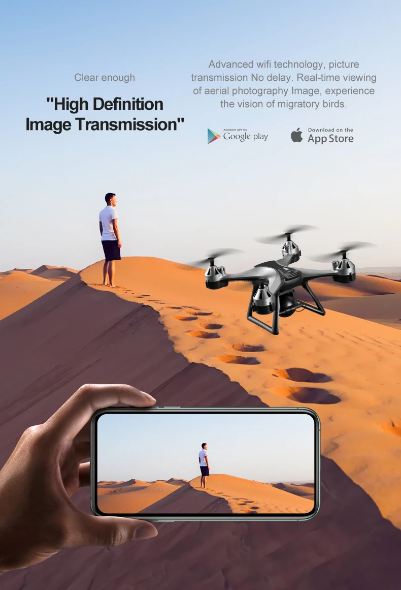 KBDFA JC801 Drone, advanced wifi technology, picture clear enough transmission no delay . download on