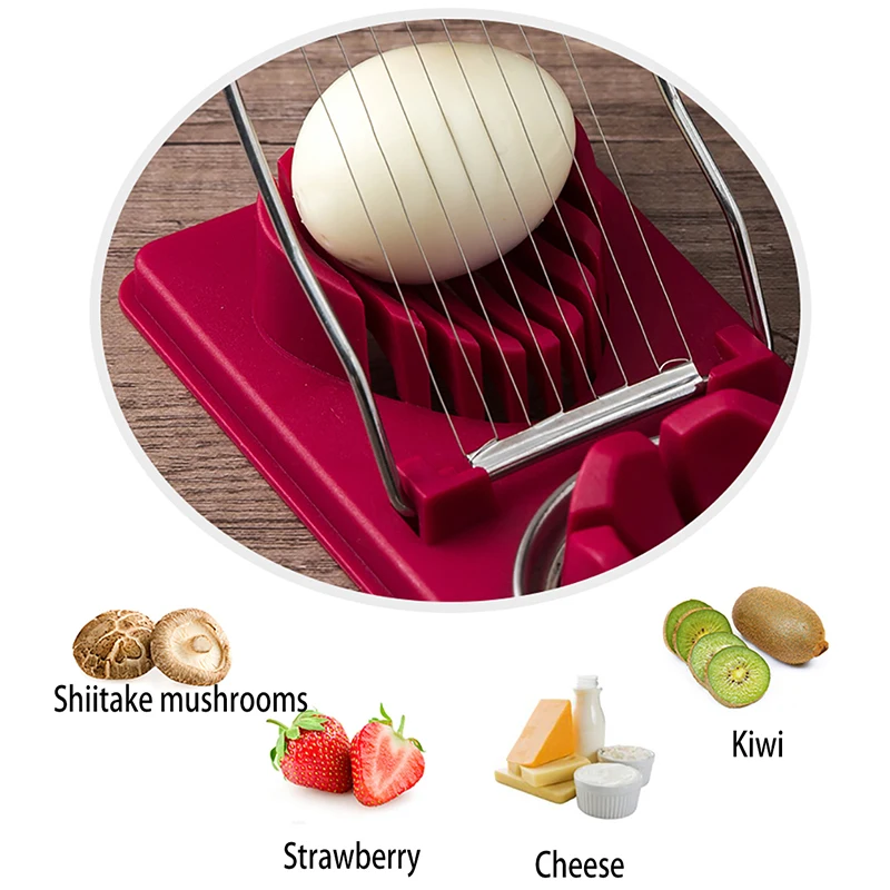 1PC Stainless Steel Multifunctional Egg Cutter Slicer for Kitchen