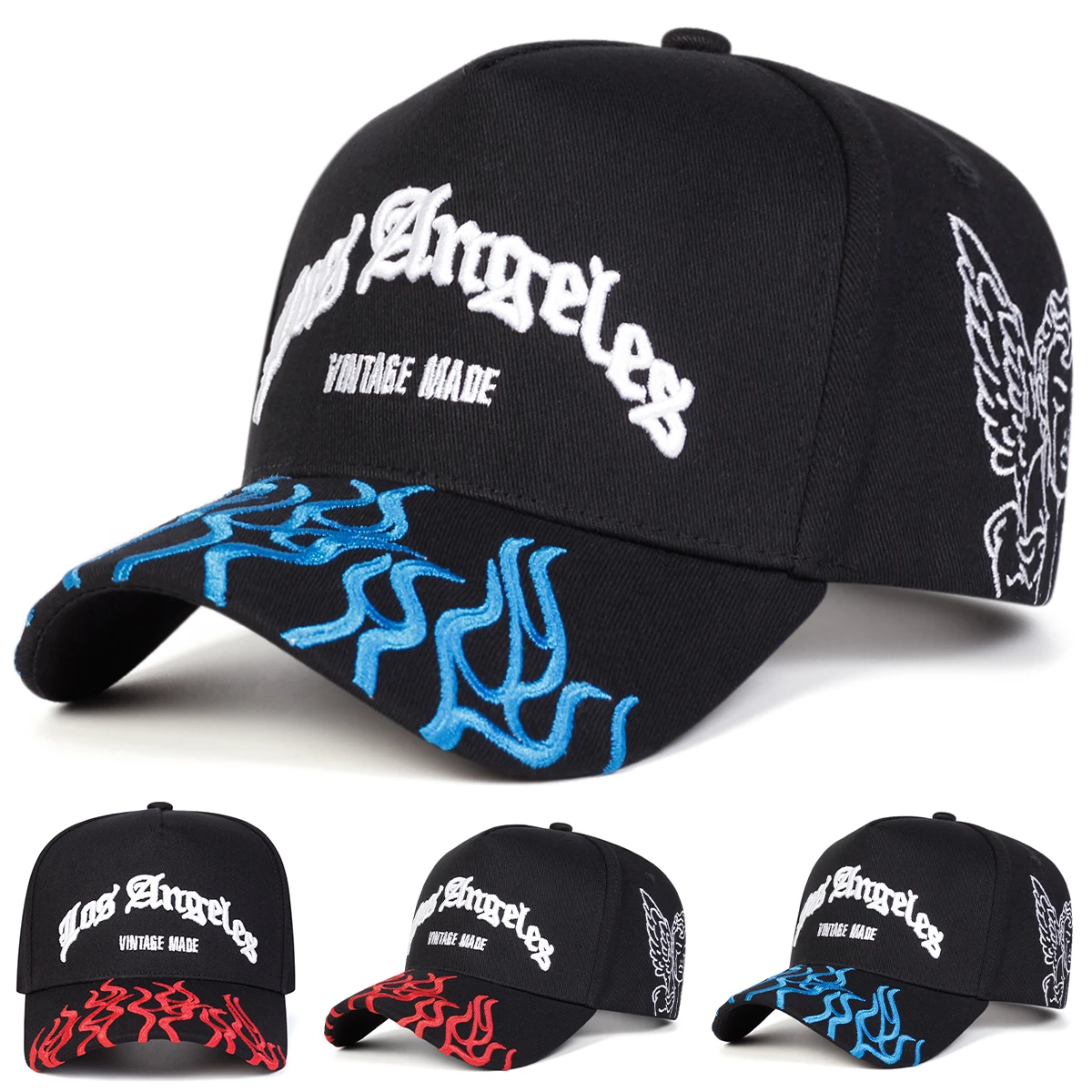 Unisex LOS ANGELES Flames Stickerei Baseball Caps Frühling Herbst Outdoor Einstellbare Casual Hüte Sonnenschutz Hut Sport Kappe
