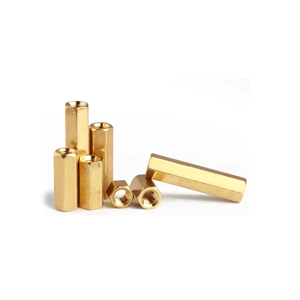 

M3 Brass Hexagonal Through-Hole Flat Head Isolation Nut Column Hollow Chassis Motherboard Computer Board Column