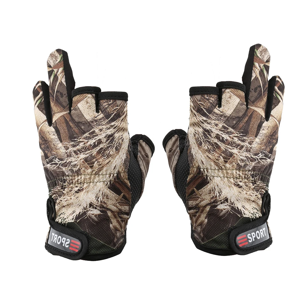 Lightweight Fishing Gloves Anti Slip Design Breathable Fabric Suitable All Wrists Warmer Weather 1 Pair