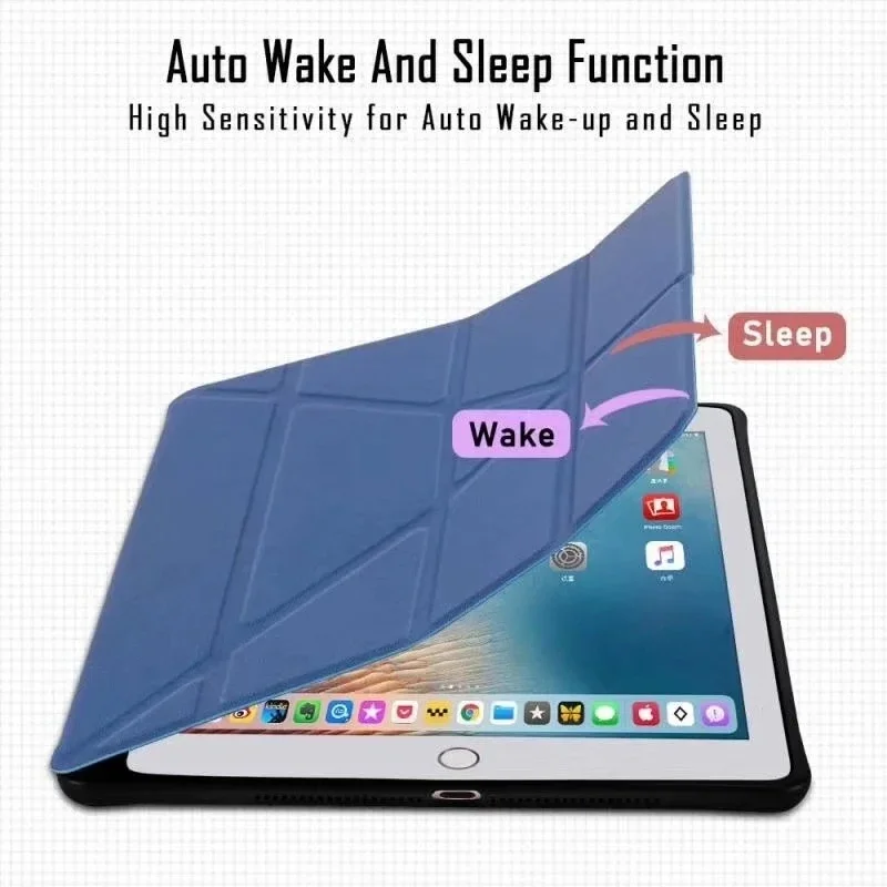 Enhanced Tri-Fold Silicone Tablet Cover