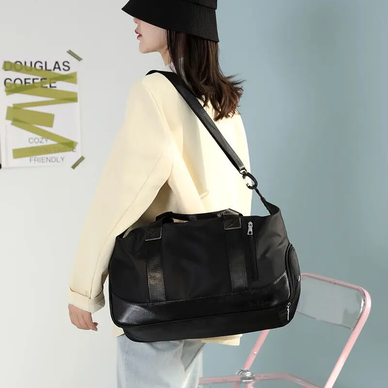 Men Women Gym Duffle Bag Waterproof Large Weekend Travel Sport Holdall Luggage