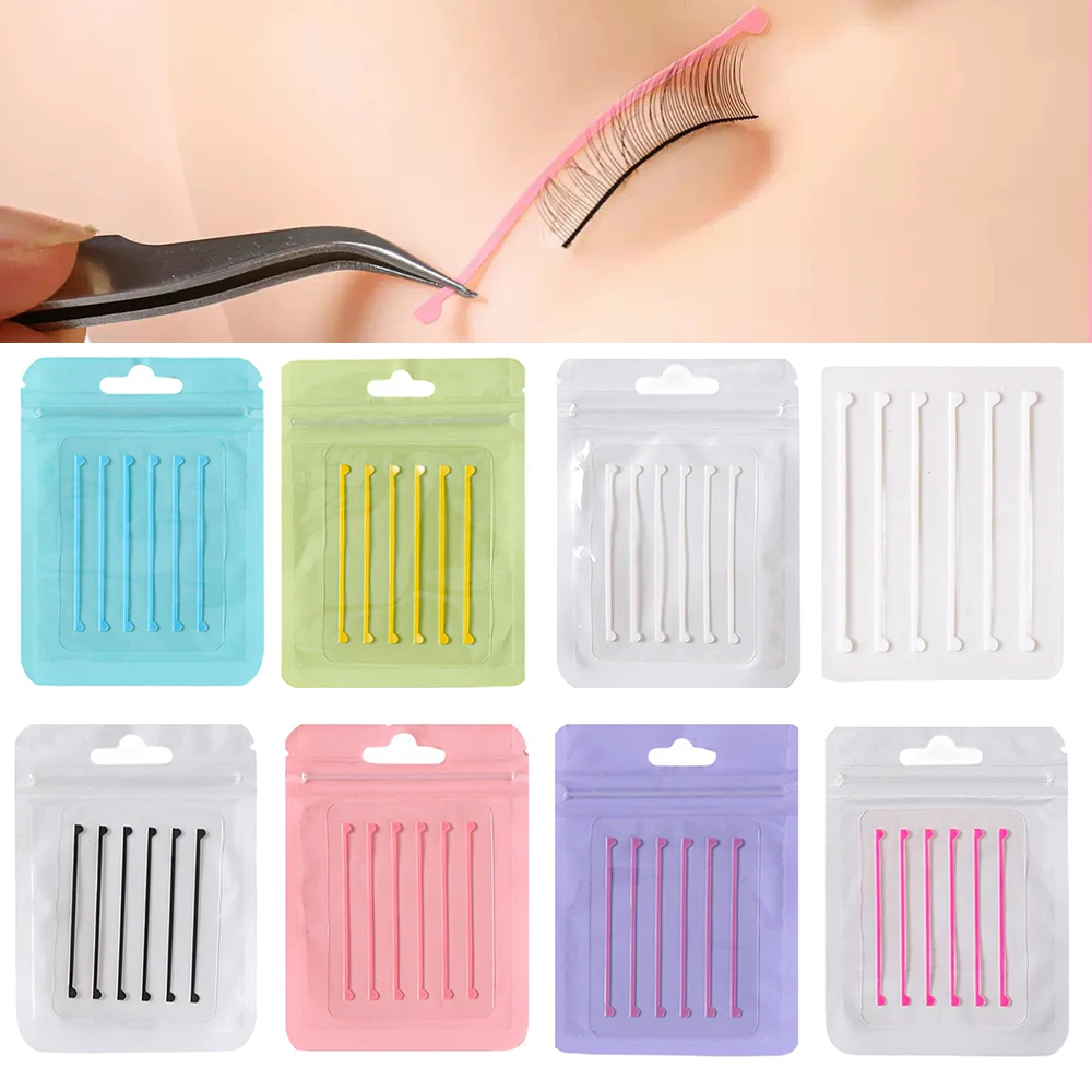 6개 속눈썹 리프트 리본, 속눈썹 리프트 롯드 커버 실리콘 패드 컬러, 부드러운..