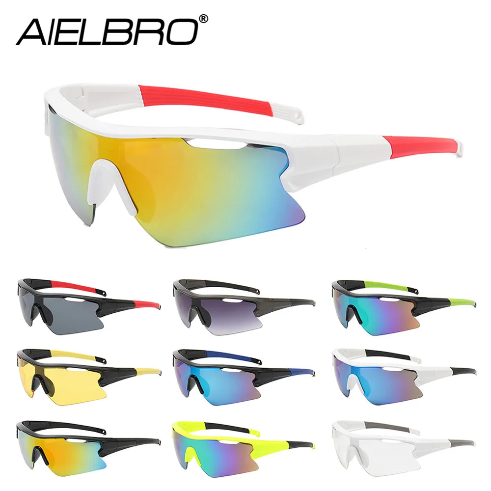

AIELBRO Sunglasses for Men 2022 Cycling Glasses UV400 Glasses Sports Lenses Men's Sunglasses Cycling Eyewear