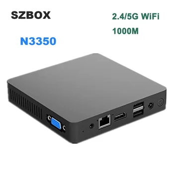 SZBOX T5 Pro Intel N3350 Fanless Mini PC 6GB 64GB add SSD Windows 2.4/5G Dual Band WIFI 1000M BT4.0 4K Office Desktop Computer 1
