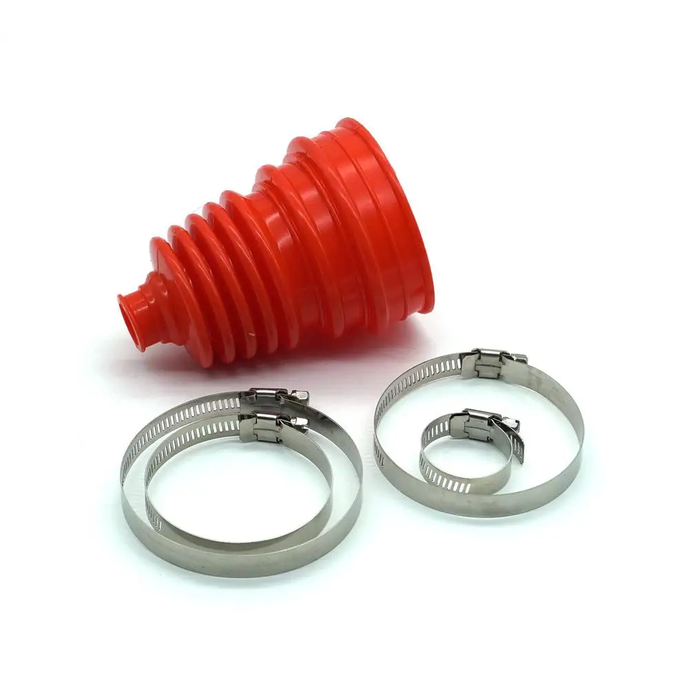 Universal Automotive Constant Velocity Cv Joint Boot 5 Inch (130mm) Height With 4pcs Stainless Steel Clamps Cv Joint Dust Cover