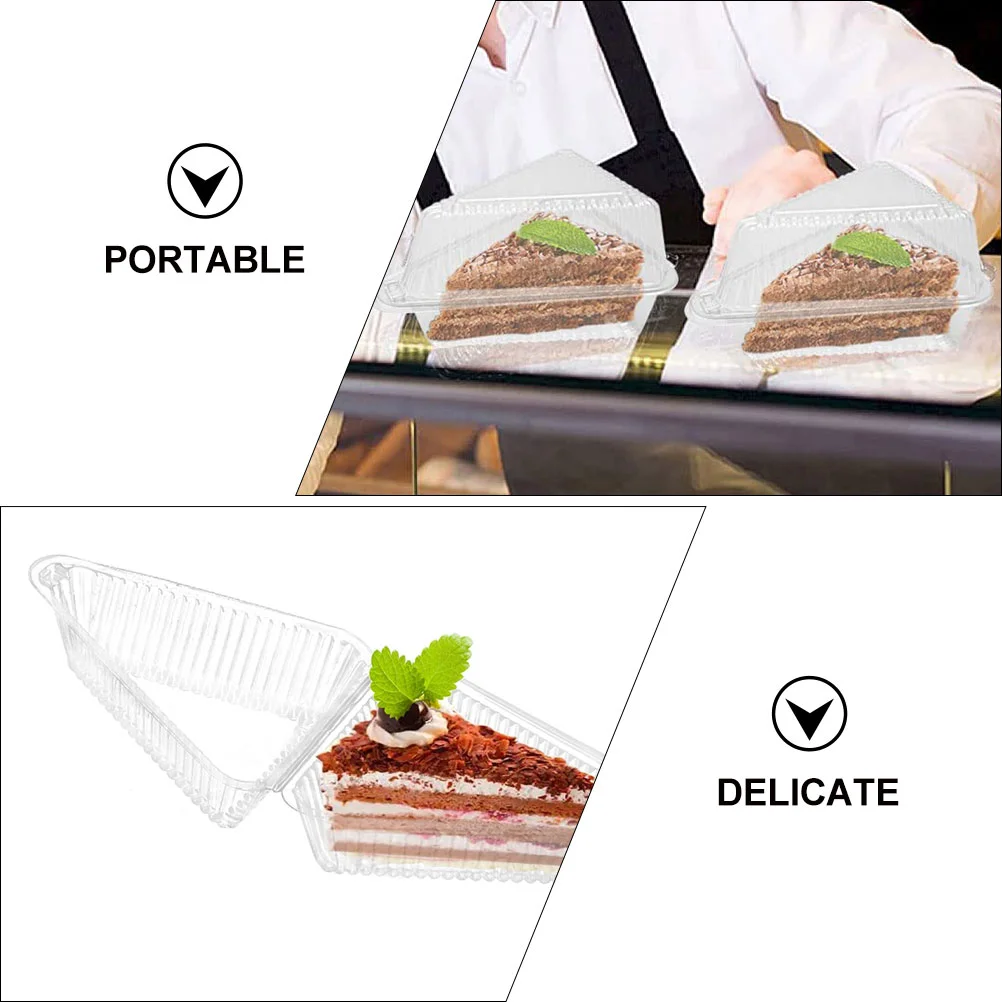 Disposable Containers Baking Cake Box Triangular Cake Box Carrier Cake Boxes Container Disposable Containers with Lids