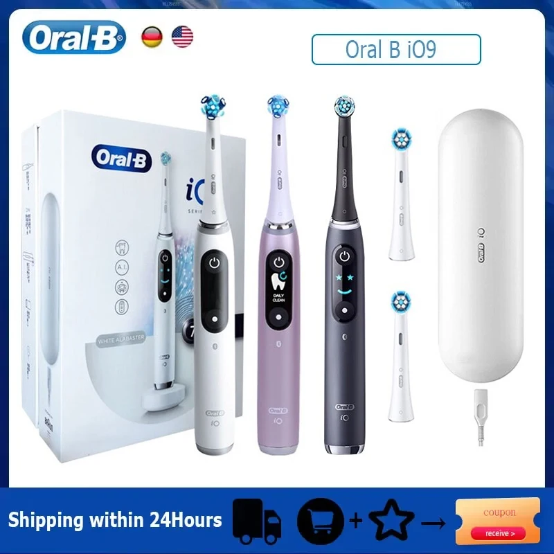 

Oral-B Electric Toothbrush IO Series 9 3D Teeth Cleaning 7 Smart Modes Magnetic Charging Travel Box Oral B Pro Sonic Tooth Brush