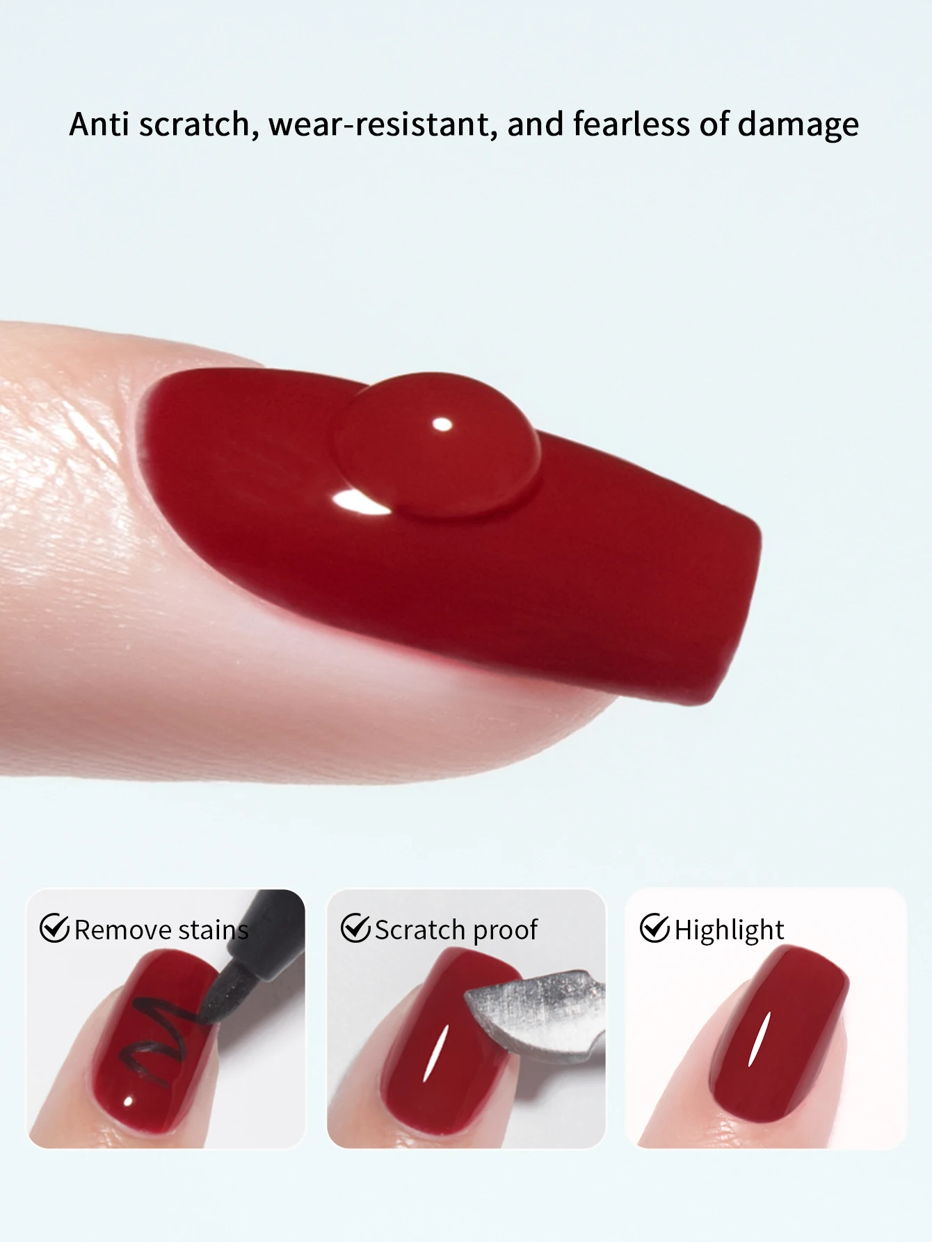 RSNAIL 10g Crystal Top Coat Gel Nail Polish No Wipe Transparent Base Gel Soak Off UV LED Semi-Permanent Varnish for Nail Art Gel 3