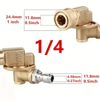 4500PSI High-Pressure Rotating Nozzle, 5 Adjustable Angles, Brass Quick Connect, 180° Rotation for Tight Spaces & Cleaning 2