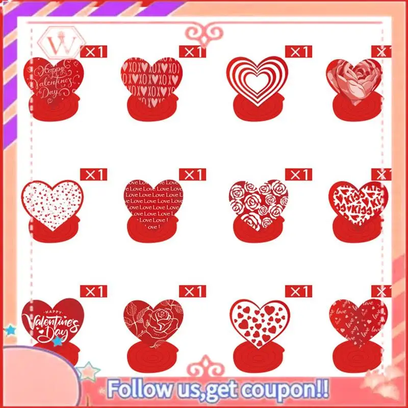 Valentine's Day Spiral Charms Valentine's Day Creative Heart Party Charms Durable Easy To Use