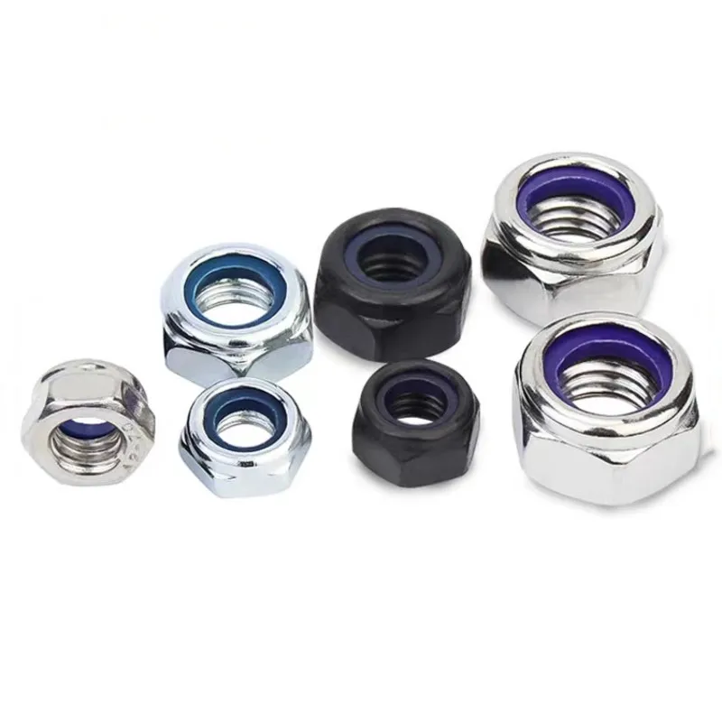 

1~50pcs DIN985 M2 M2.5 M3 M4 M5 M6 M7 M8 M10 M12 Stainless 304 or Steel Hex Nylon Self-locking Nuts Locknut Slip insert Lock Nut