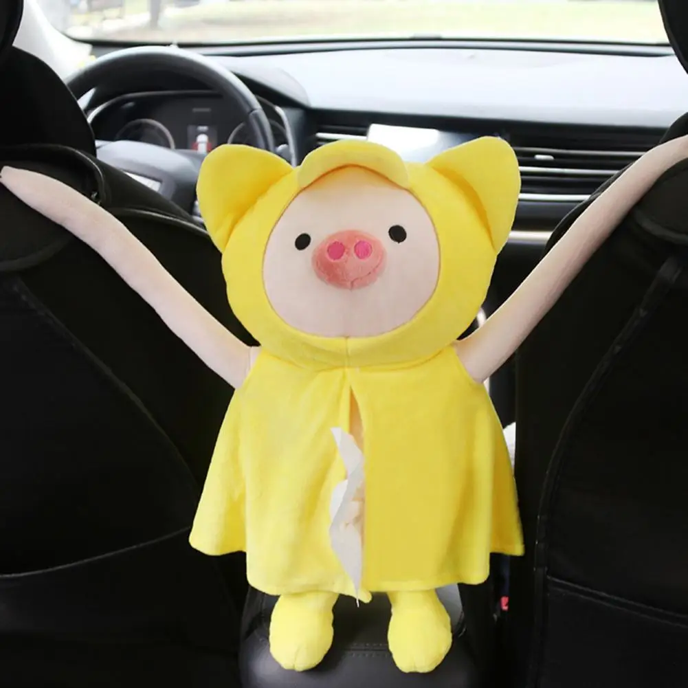 

Hanging Tissue Bag Practical Hanging Abrasion Resistant Auto Seat Raincoat Piggy Tissue Bag for Home