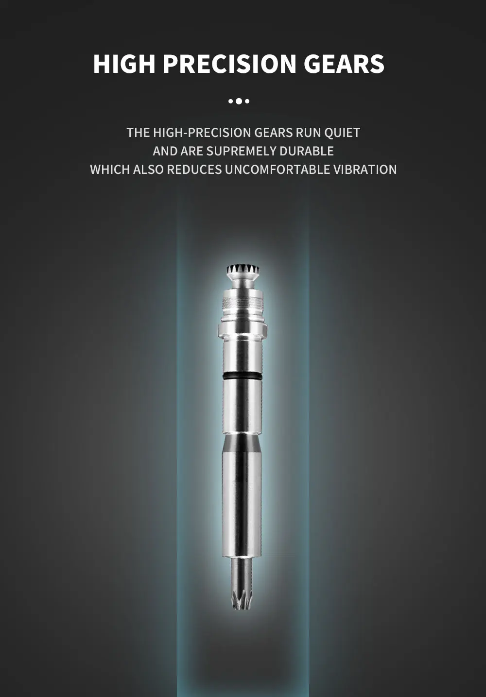 AZDENT Dental 1:5/1:1/20:1 LED Fiber Optic Low Speed Handstück Interne Spray Contra Winkel Push Button Handstück Zahnarzt Werkzeug – Detail 6