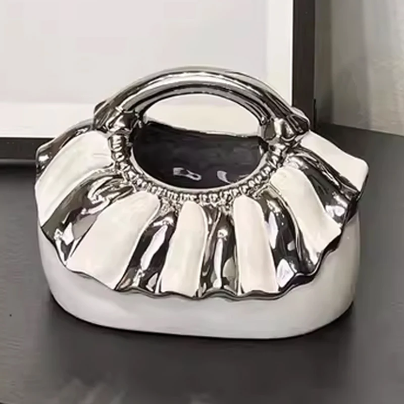 Creative Ceramic Shaped Tissue Boxes, Light Luxury Napkin Box, Home Living Room Bedroom Hotel Tea Table Desktop Decorations, 1Pc