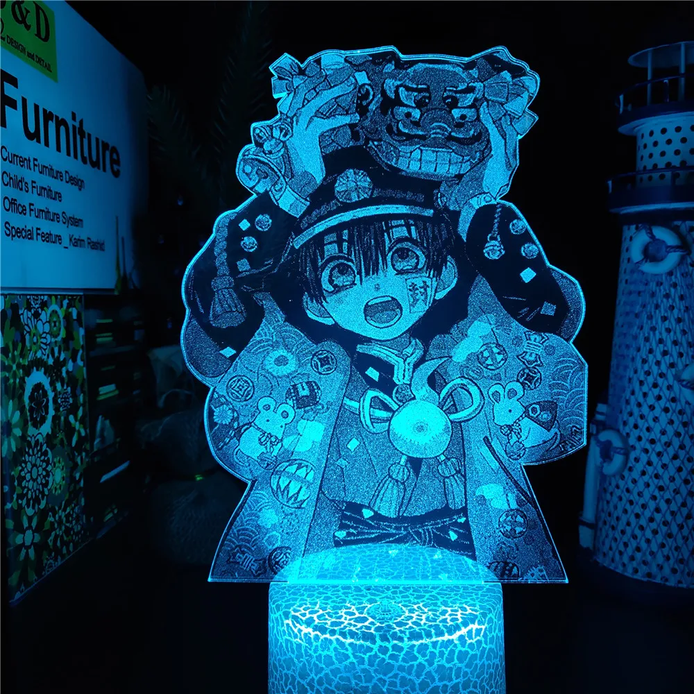 nursery night light Cartoon 3D Lamp Toilet Bound Hanako Kun Night Lights Yugi Amane RGB Manga Model Lighting Lamp Led Visual Bedroom Decor Xmas Gift candle night