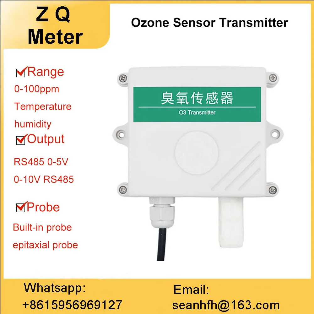 Industrial high-precision ozone concentration sensor air toxic and harmful gas detector O3 transmitter alarm RS485 output