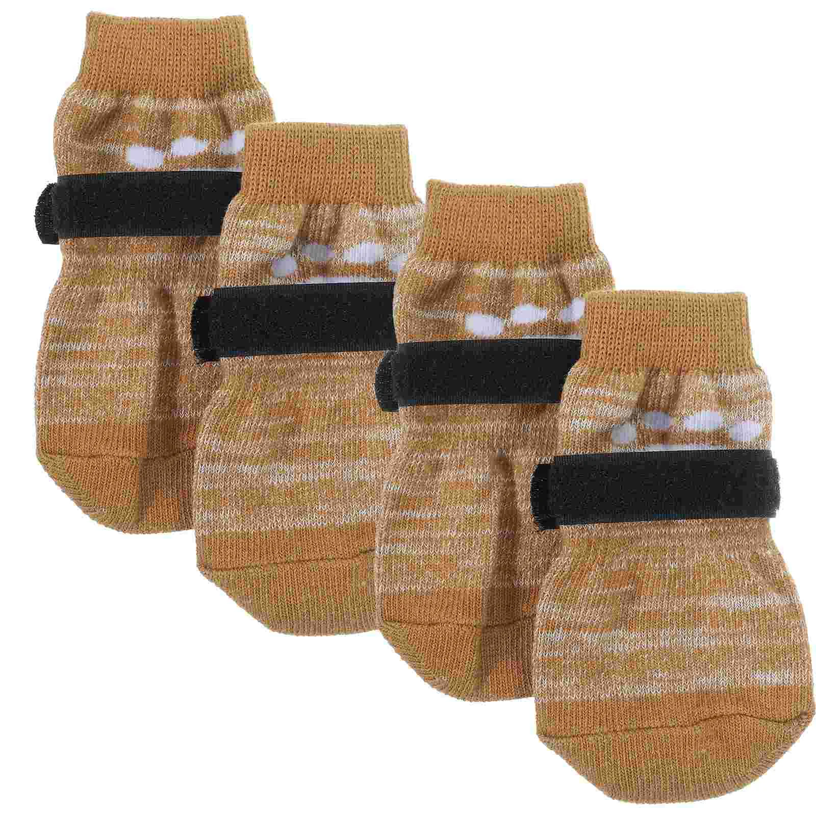

Pet Dog Socks Wear-resistant Cotton for Dogs Paw Protectors Replaceable Breathable Portable Washable
