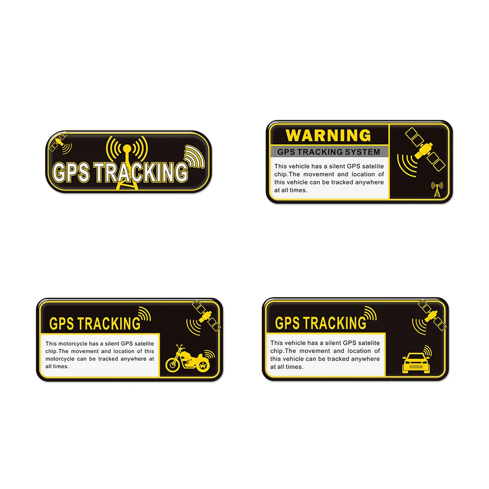 

GPS Alarm System Decal Stickers Track Device Tracker Vehicle Motorcycle Warning Car Bike Bicycle Satelite