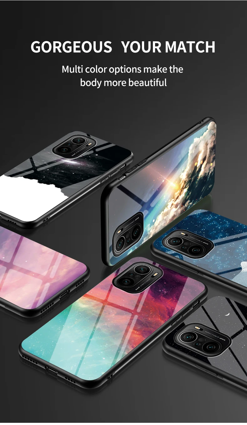Poco X3 NFC X4 Pro Custodia DECLAREYAO Custodia rigida in vetro per Xiaomi Poco F4 GT F3 F2 Pro M3 M4 Custodia Cornice in silicone Ultra sottile_voghion.com