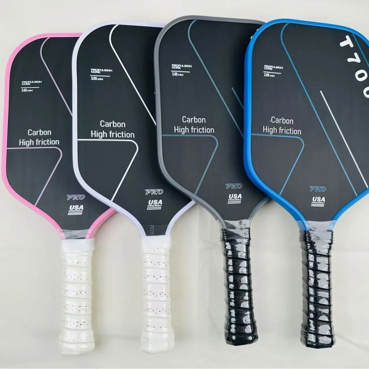 T700 Raw Carbon Fiber Pro Pickleball Paddle USAPA Approved Set 16MM Polymer Honeycomb Core Rackets Enhanced Power & Control