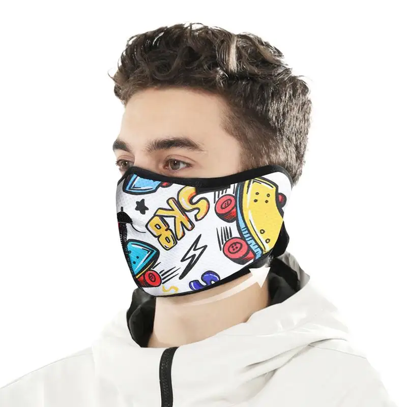 

Thermal Half Masque Outdoor Protection Face Cover Winter Warm Ear Warmer Cold Weather Half Masque For Men Women Running Cycling